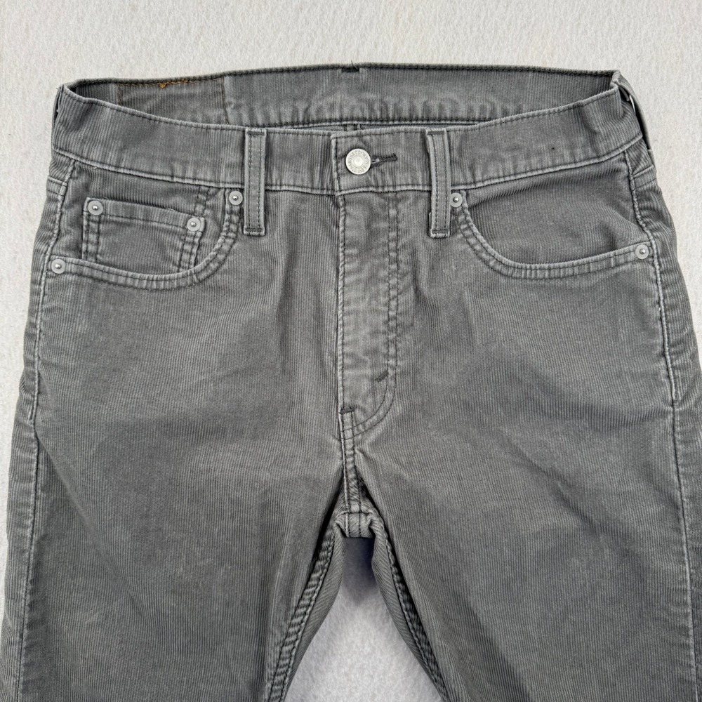 Levis 512 Slim Tapered Fit Corduroy Pants Mens 30x32 (30x30) Gray Classic Retro